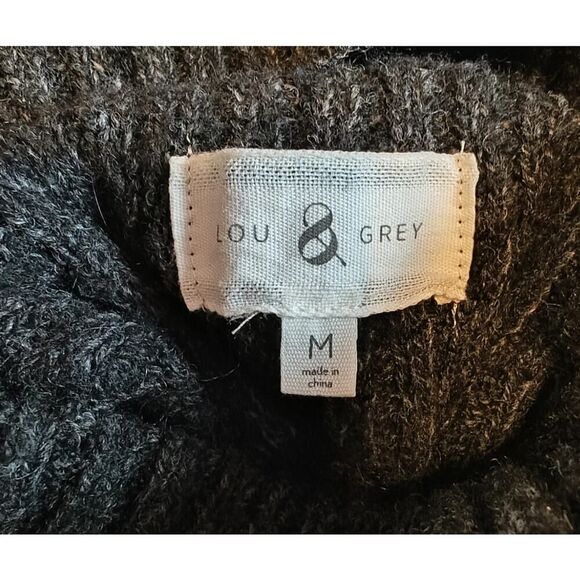 Lou & Grey Oversized Knit Sweater Vest Turtle Neck Boxy Tunic Medium - Picture 5 of 6